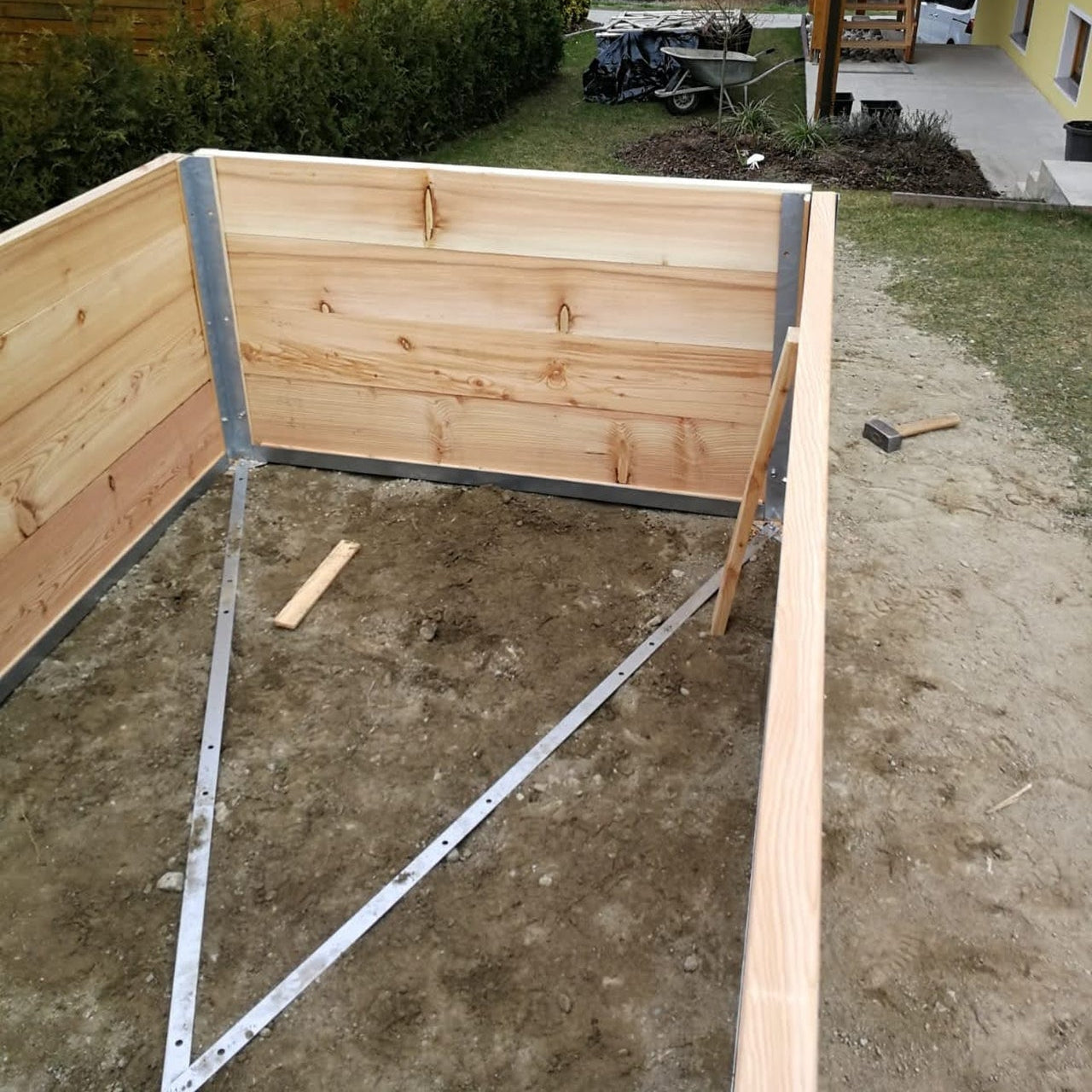 1x Stahlteileset für Hochbeet 3,0x1,4x0,75